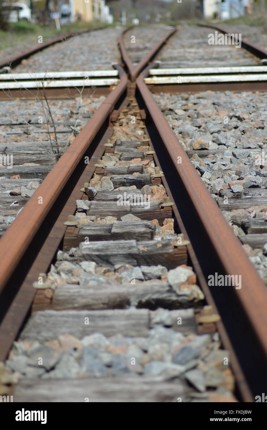 Railroad à l'Est de la France Banque D'Images