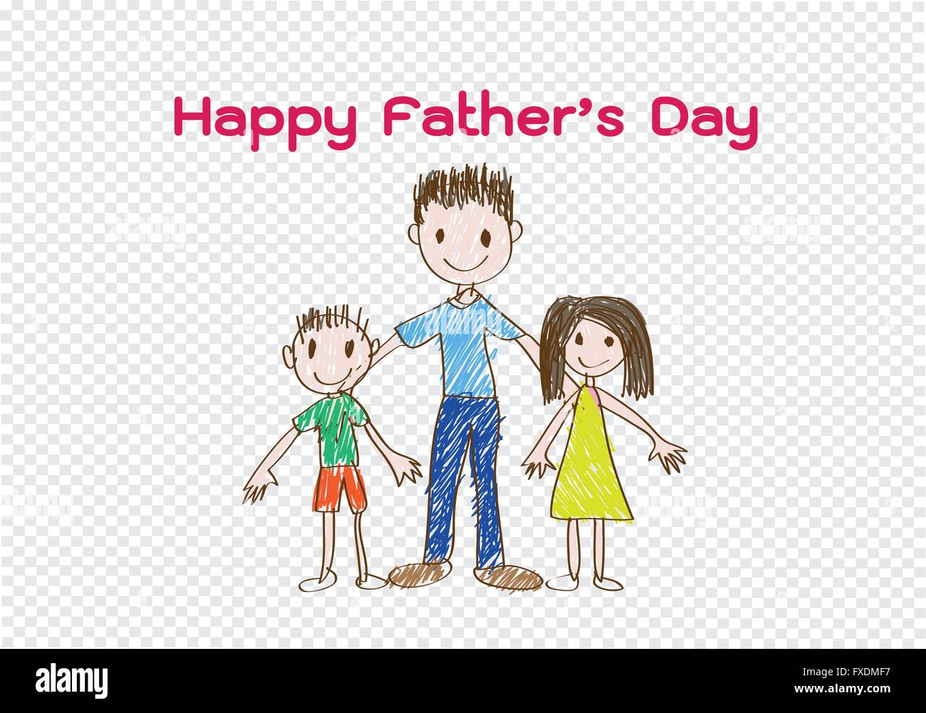 Happy mothers day card avec la famille de caricatures dans illustration Illustration de Vecteur