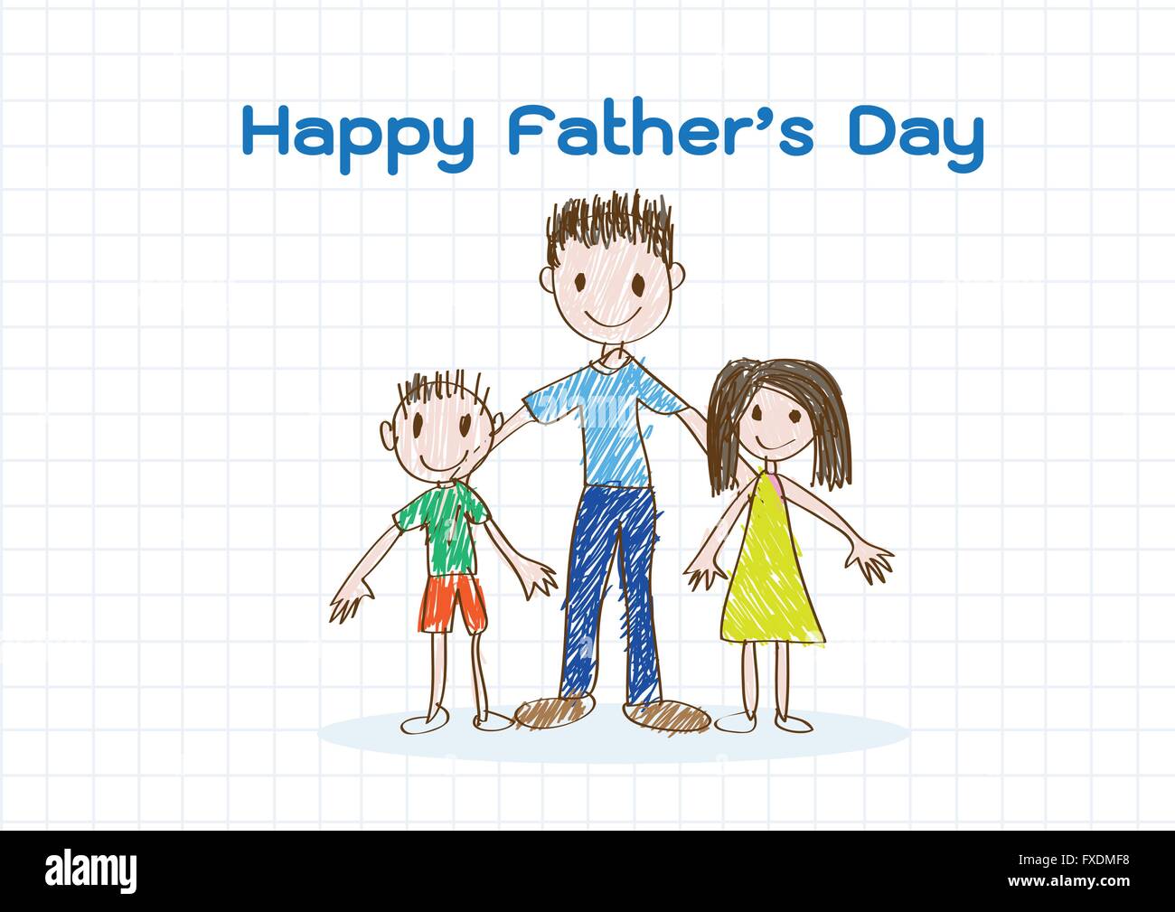 Happy mothers day card avec la famille de caricatures dans illustration Illustration de Vecteur