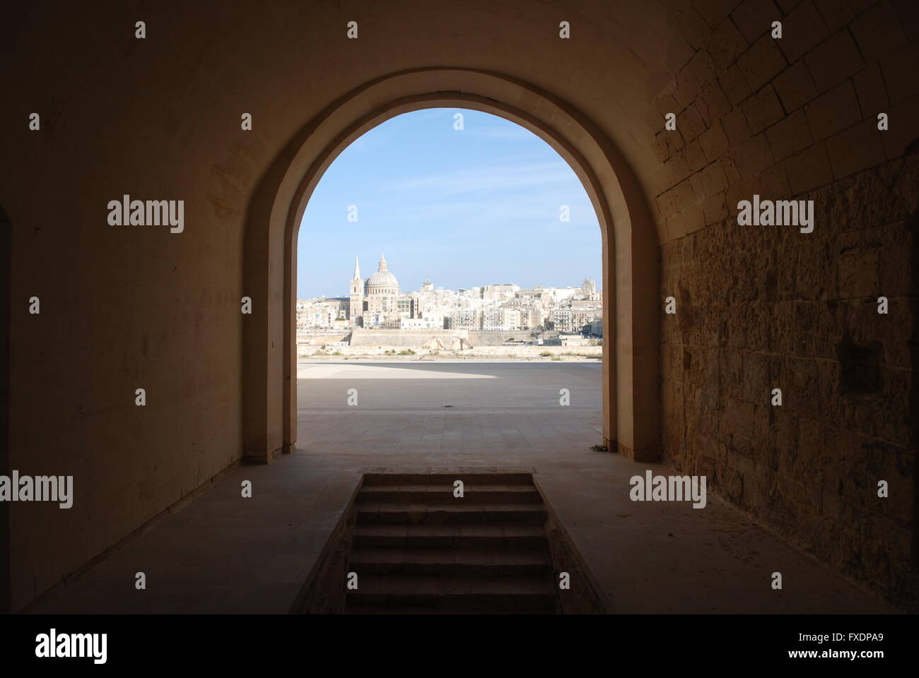 Une photo de l'intérieur du fort sur l'île Manoel, Malte, qui a coûté 30 millions d'euros pour restaurer, mais reste fermé au public. Banque D'Images