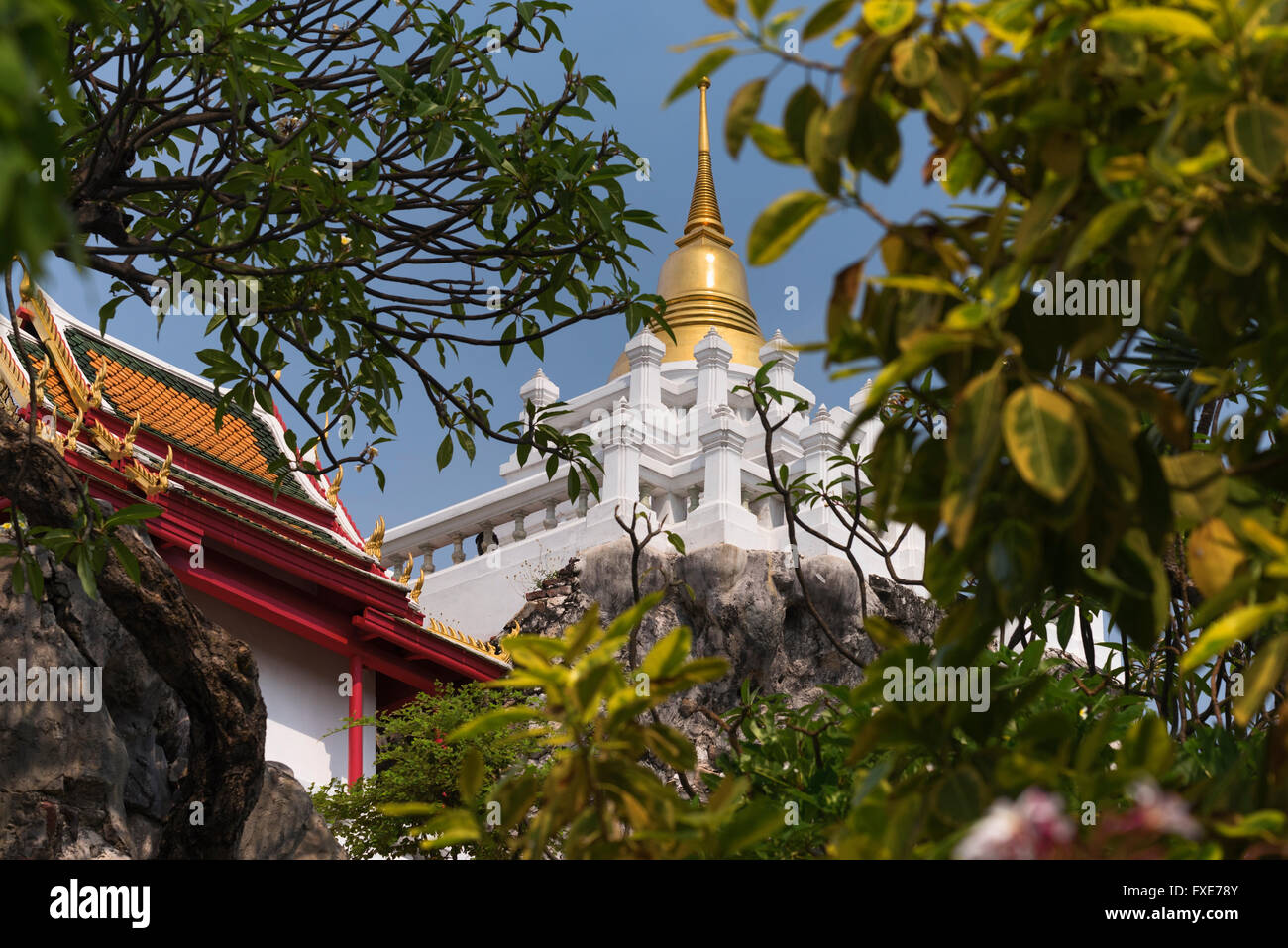 Wat Prayoon Turtle Mountain Bangkok Thaïlande Banque D'Images