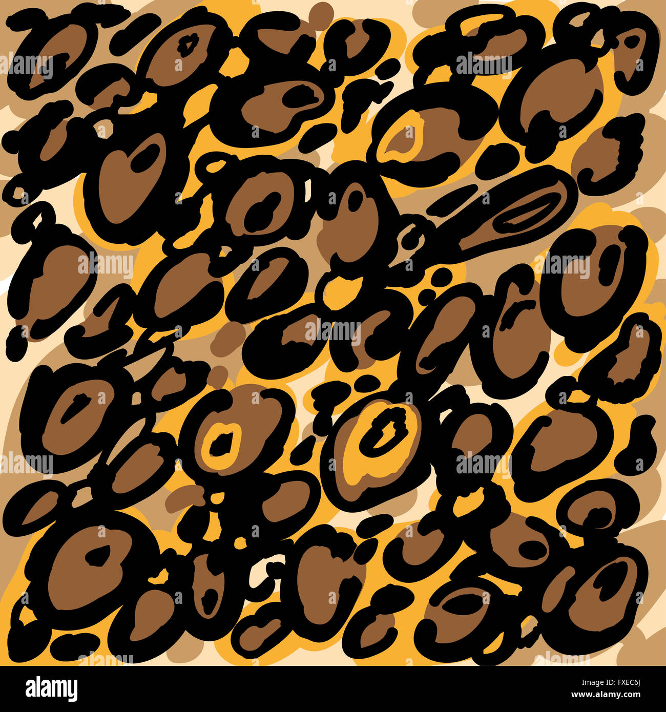 Les textures de la peau animale de Leopard. illustration modèle sauvage Banque D'Images