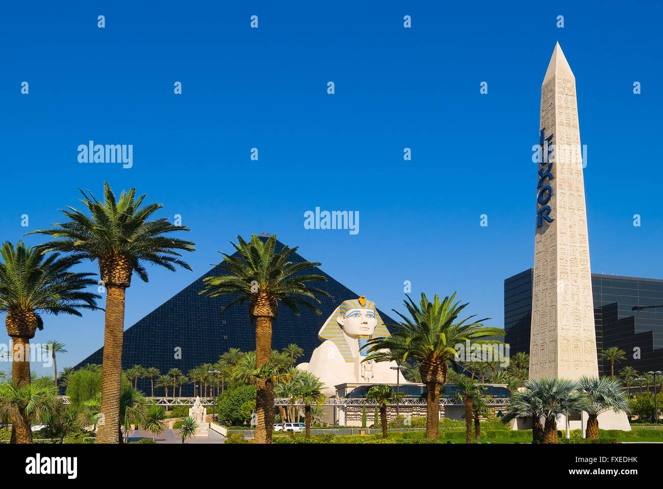 L'Hôtel Pyramide et Sphinx à Las Vegas Banque D'Images