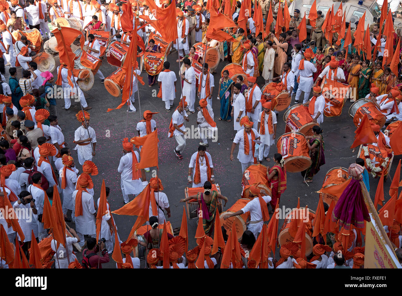 L'image de procession était tourné en Girgaon Mumbai, Maharashtra, Inde Banque D'Images