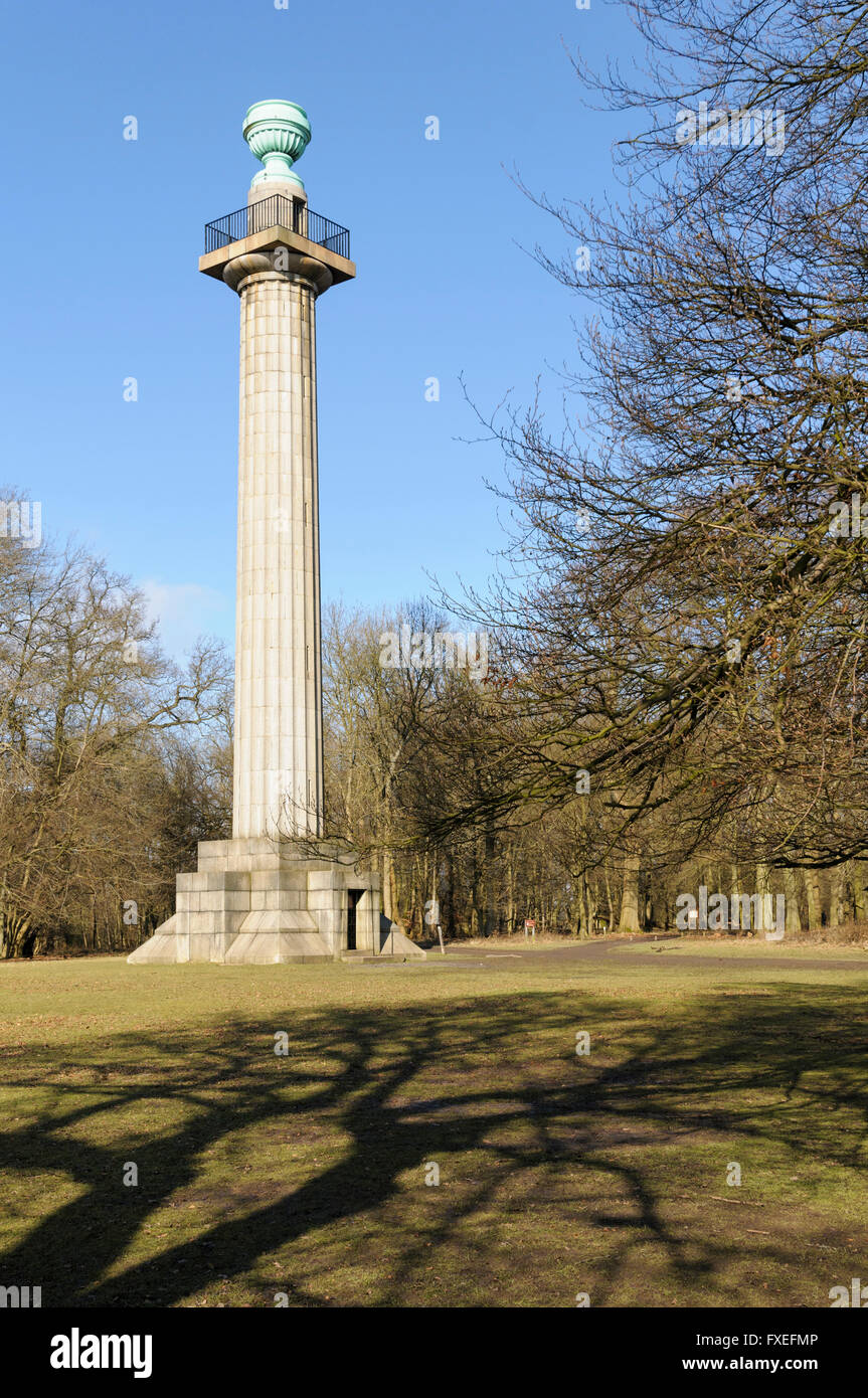 Monument à la 3e duc de Bridgewater, le "Père de la navigation intérieure', Ashridge Estate, Hertfordshire, England, UK Banque D'Images