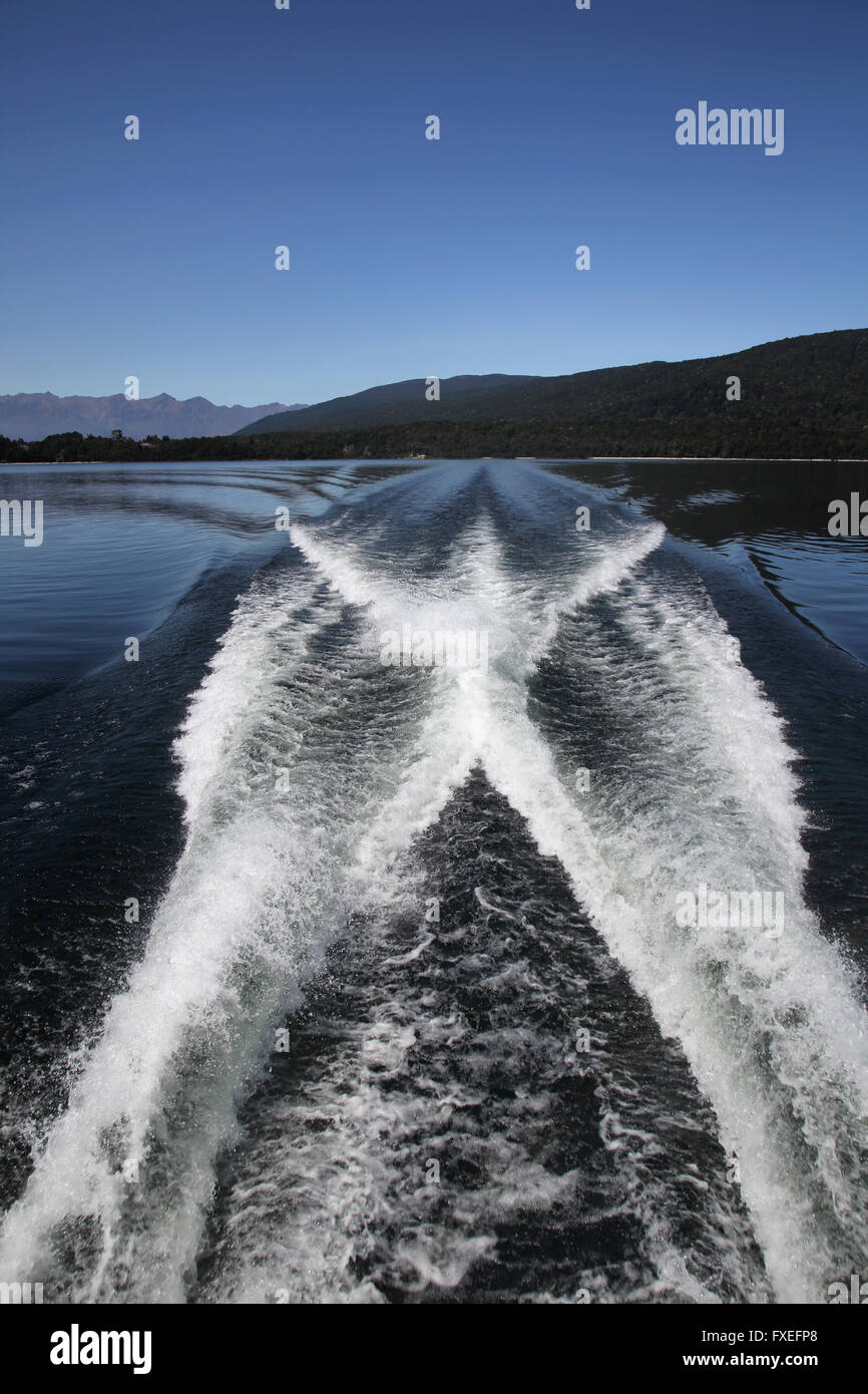 Le lac Manapouri en Nouvelle-Zélande île du sud Banque D'Images