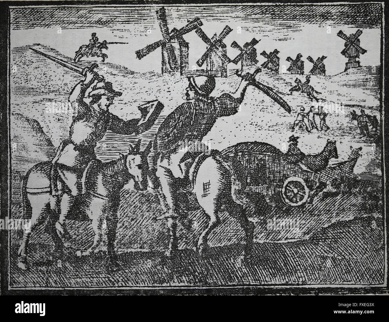 Don Quichotte de Miguel de Cervantes de Saavedra (1547-1616). 17e siècle. Banque D'Images