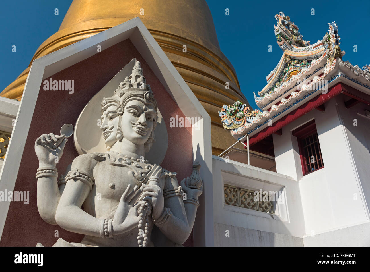 Wat Bowonniwet Thaïlande Bangkok Banglamphu Banque D'Images