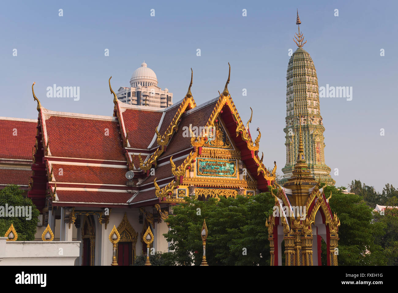 Wat Ratchaburana Bangkok Thaïlande Banque D'Images