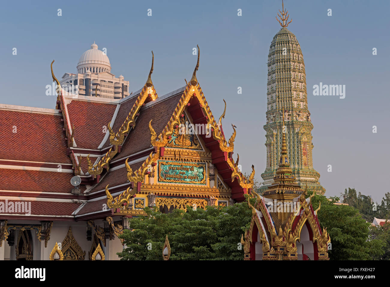 Wat Ratchaburana Bangkok Thaïlande Banque D'Images