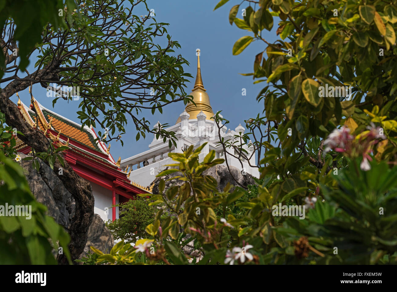 Wat Prayoon Turtle Mountain Bangkok Thaïlande Banque D'Images