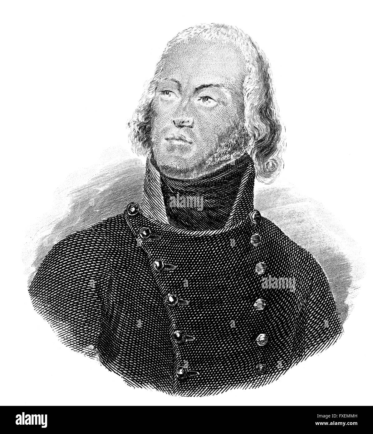 Louis Lazare Hoche, 1768-1797, un soldat français, général de l'armée révolutionnaire, Louis Lazare Hoche, 1768-1797, ein französis Banque D'Images