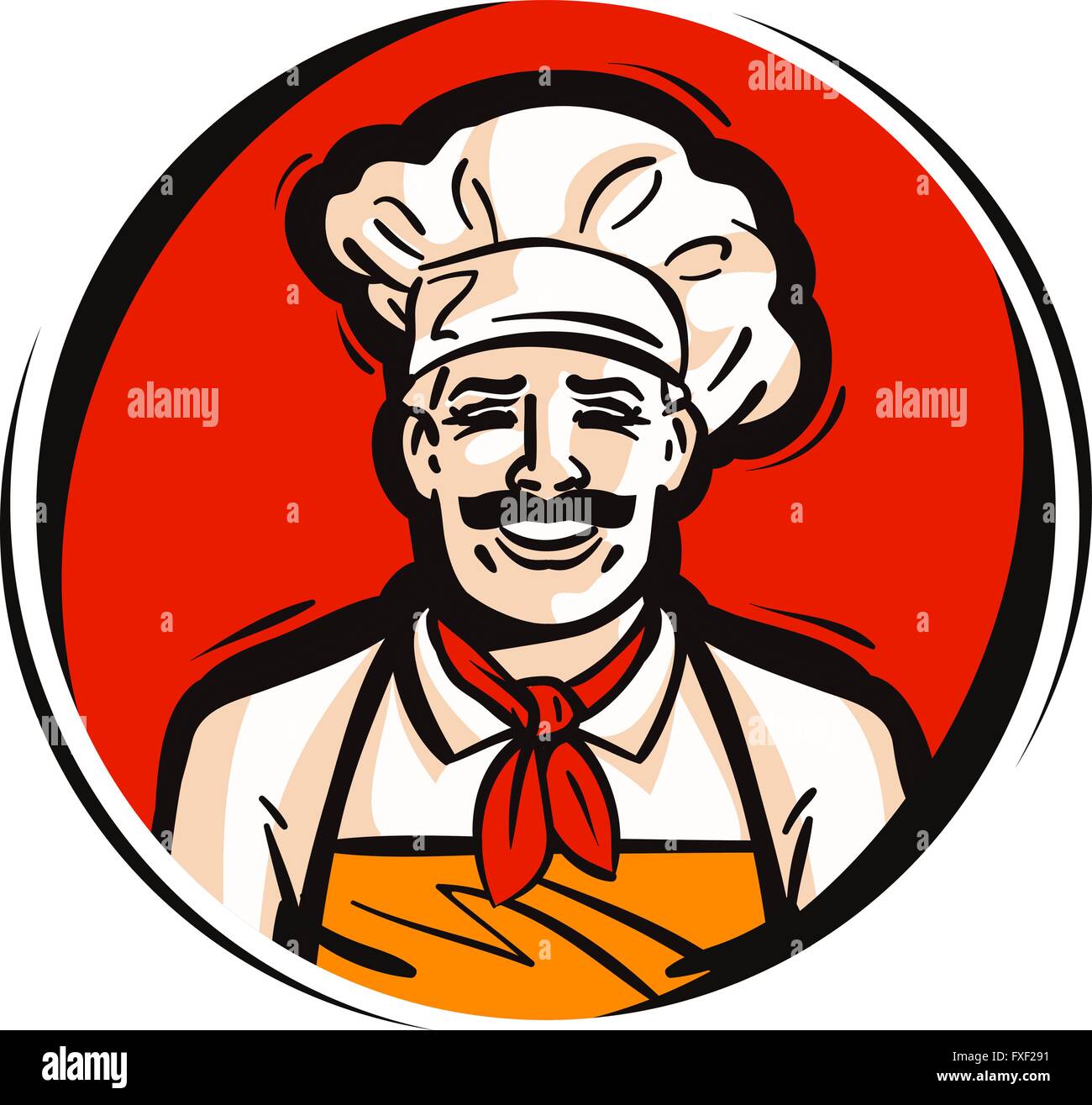 Restaurant, café logo vector. Des aliments frais, la cuisson, l'icône de menu ou chef Illustration de Vecteur