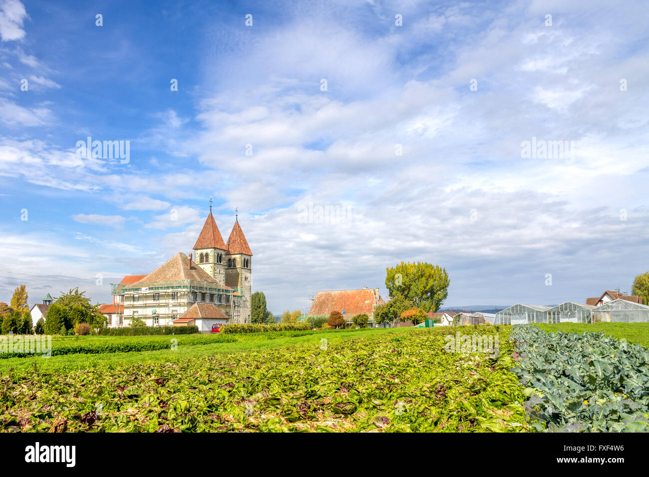 Sankt Peter et Paul, l'abbaye de l'île de Reichenau, Reichenau-Niederzell, Banque D'Images