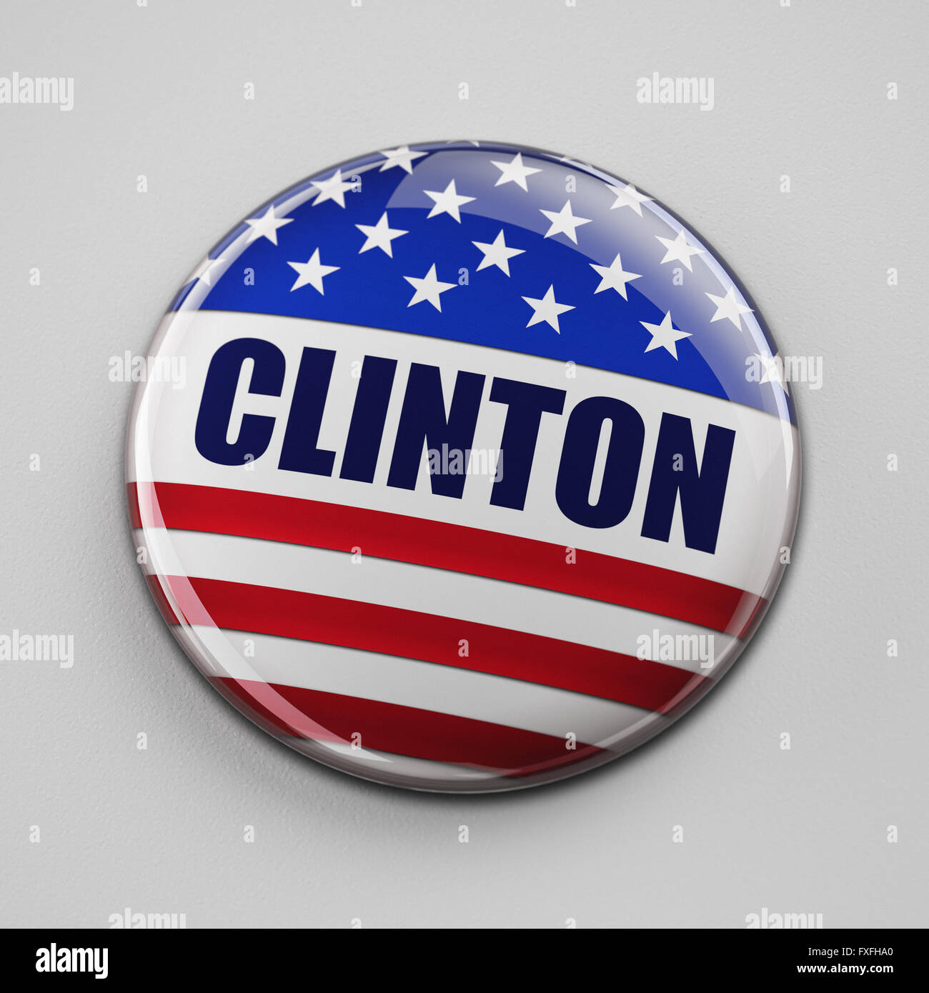 Illustration de la campagne présidentielle d'Hillary Clinton bouton Banque D'Images