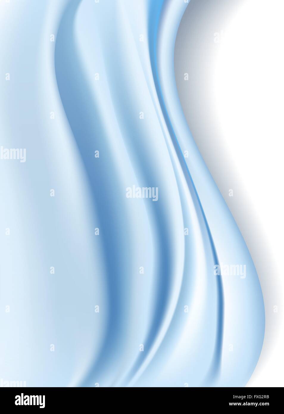 Résumé fond bleu clair avec un tissu soyeux avec ombre sur blanc. vector Illustration de Vecteur