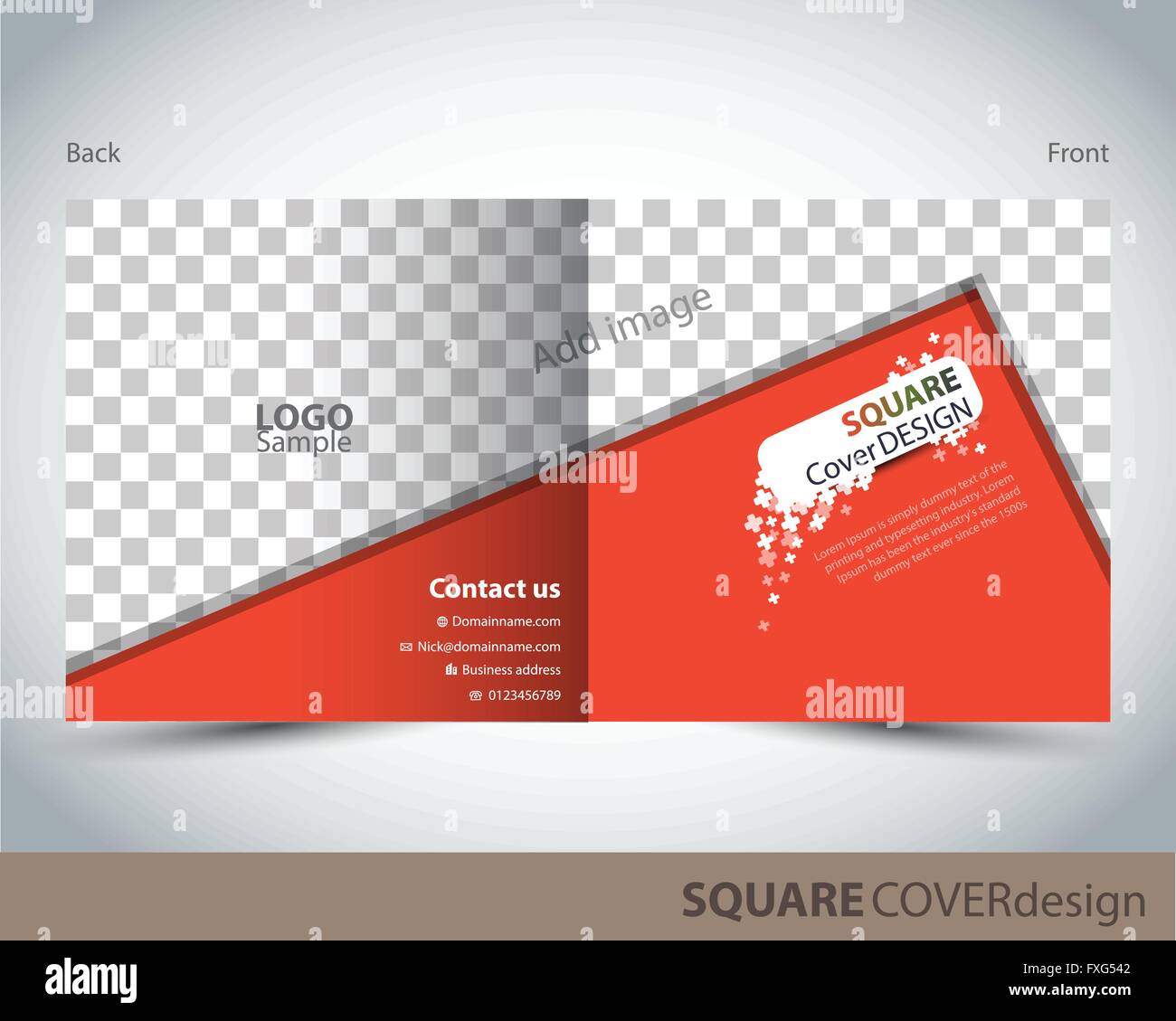 Couvercle carré, modèle de conception de brochure vector, flyer. Peut être utilisé comme concept pour votre design graphique Illustration de Vecteur