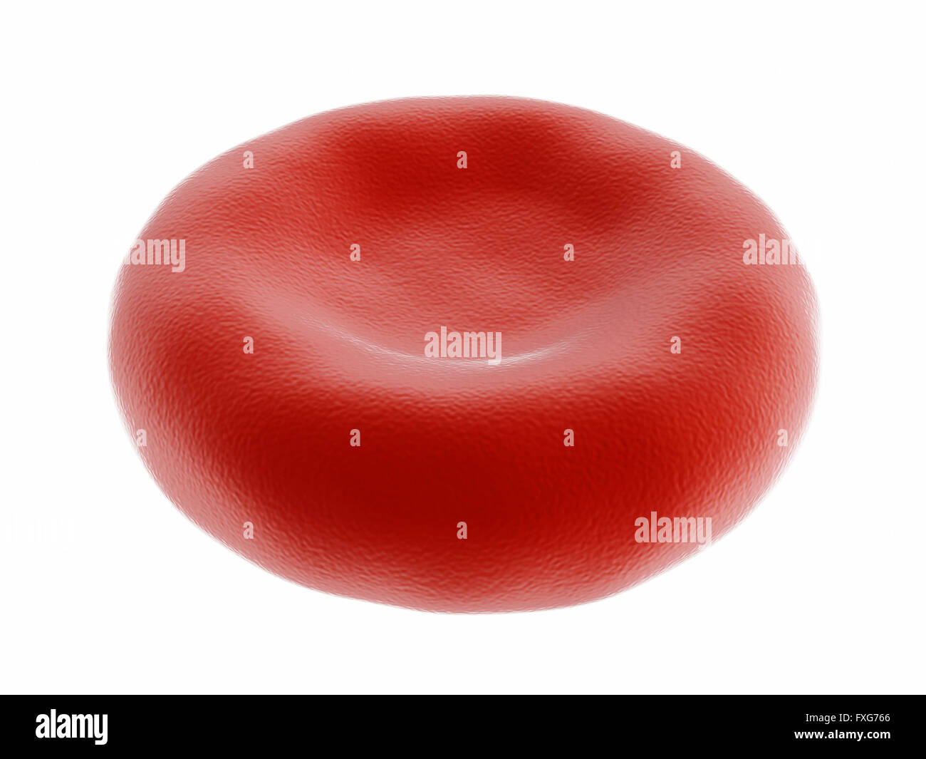Globule rouge isolé sur fond blanc Banque D'Images
