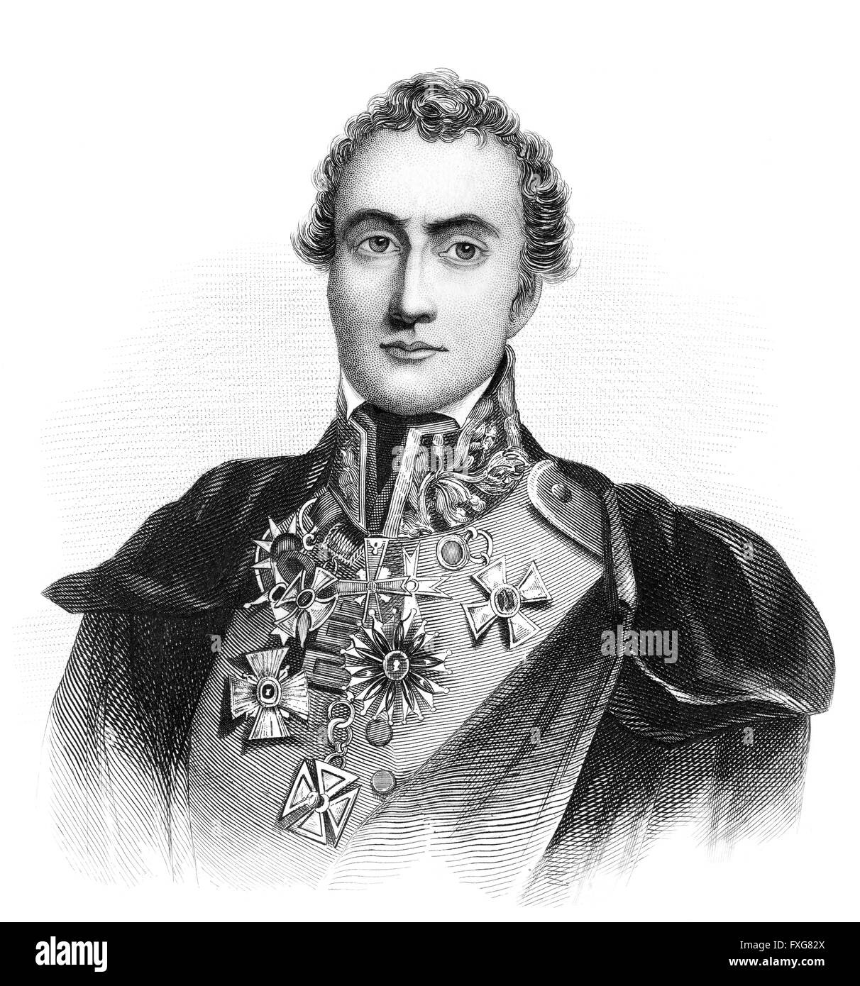 Le Maréchal Henry Hardinge, 1er vicomte Hardinge, 1785-1856, un officier de l'Armée britannique et homme politique Banque D'Images
