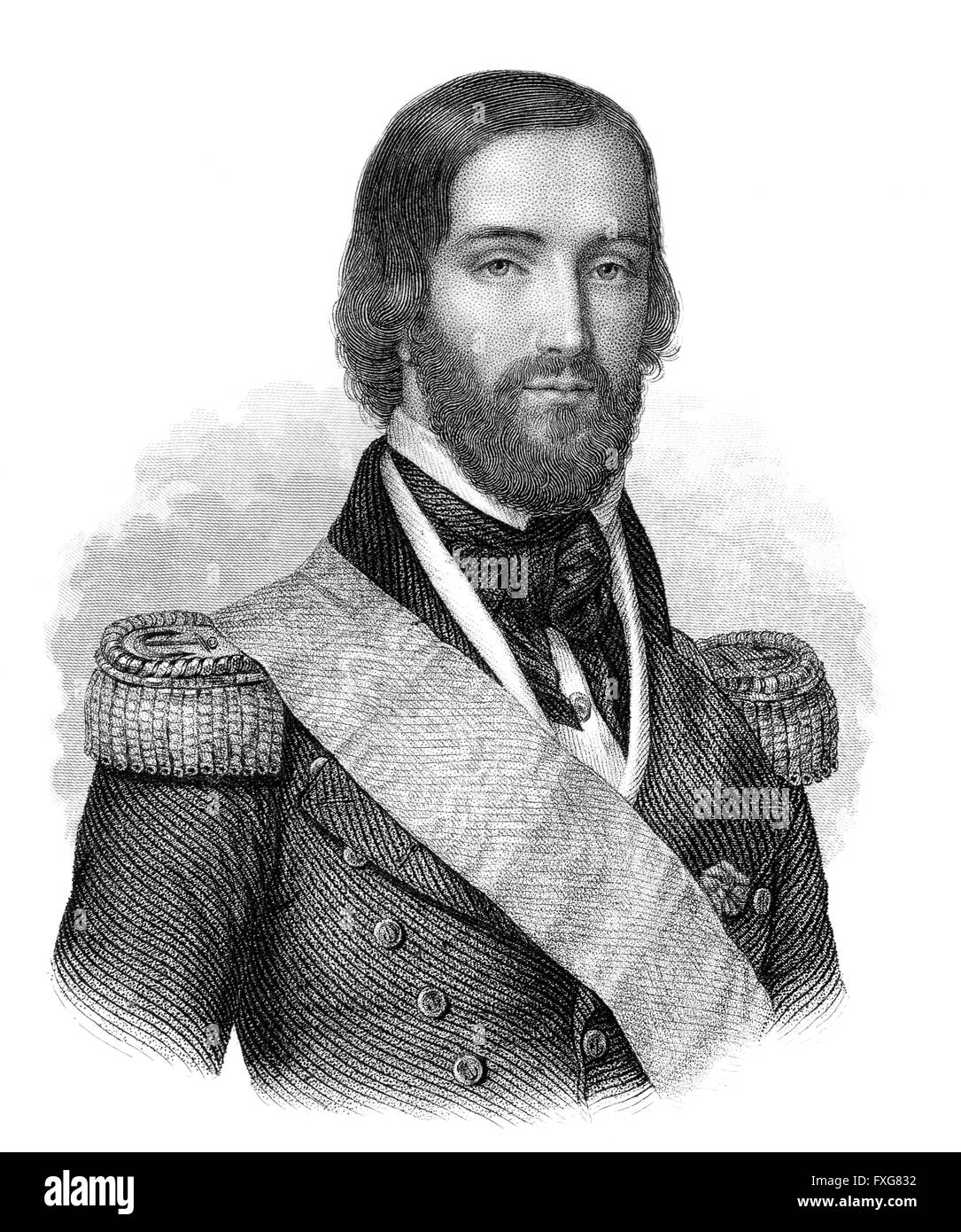 Louis-Marie-François-Ferdinand-Philippe d'Orléans, Prince de Joinville, 1818 - 1900, un amiral de la marine française, Banque D'Images