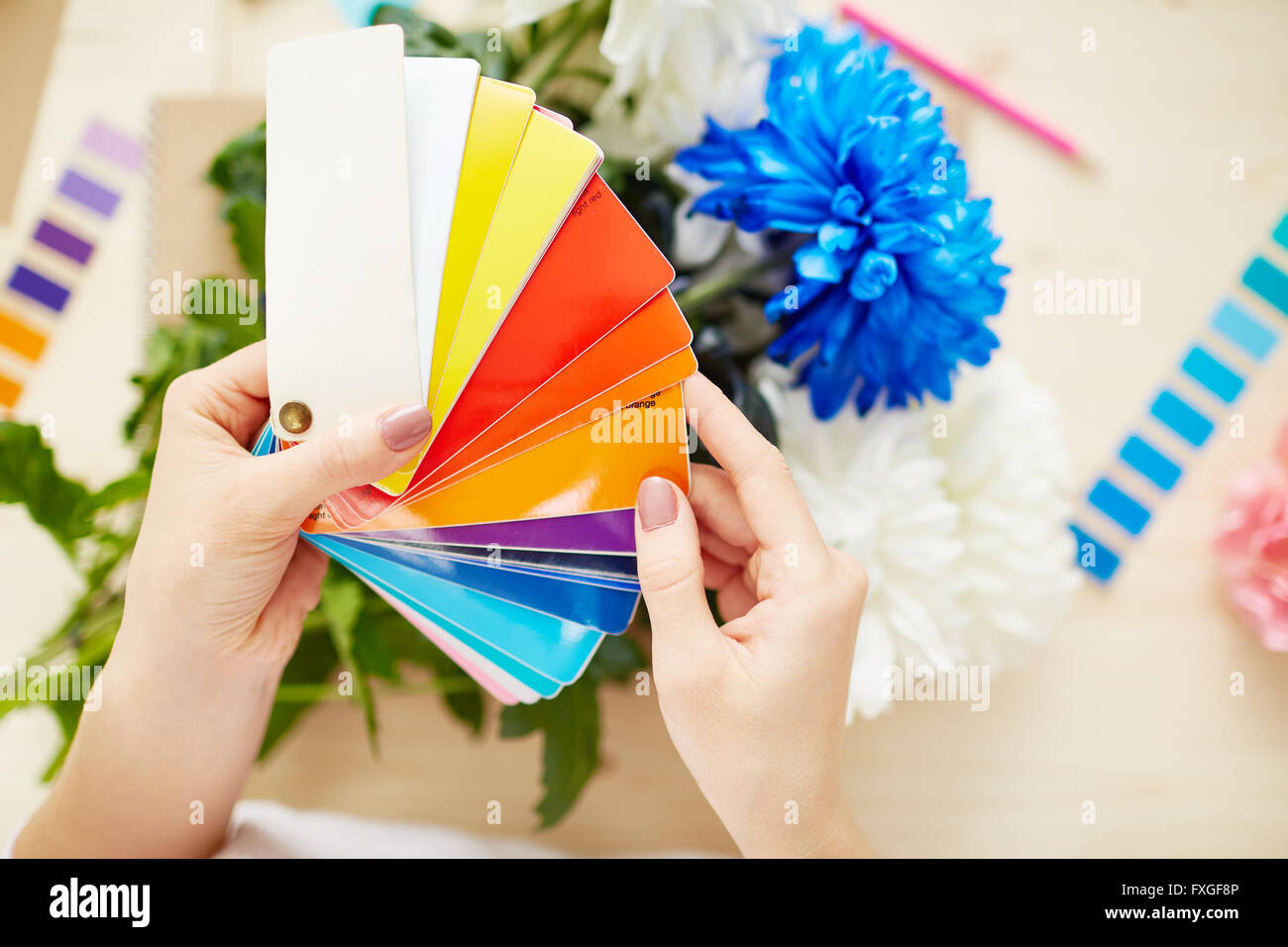 Le choix de couleur pour le design Banque D'Images