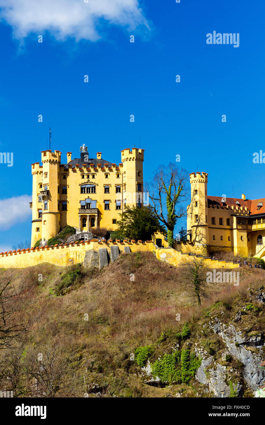 Le château de Hohenschwangau en Allemagne. Bavière Banque D'Images