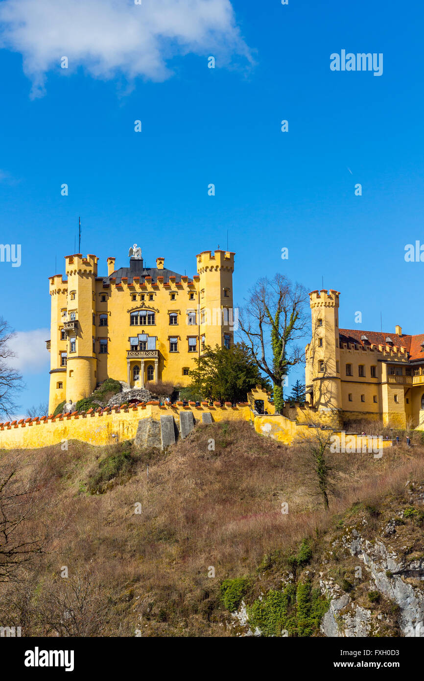 Le château de Hohenschwangau en Allemagne. Bavière Banque D'Images