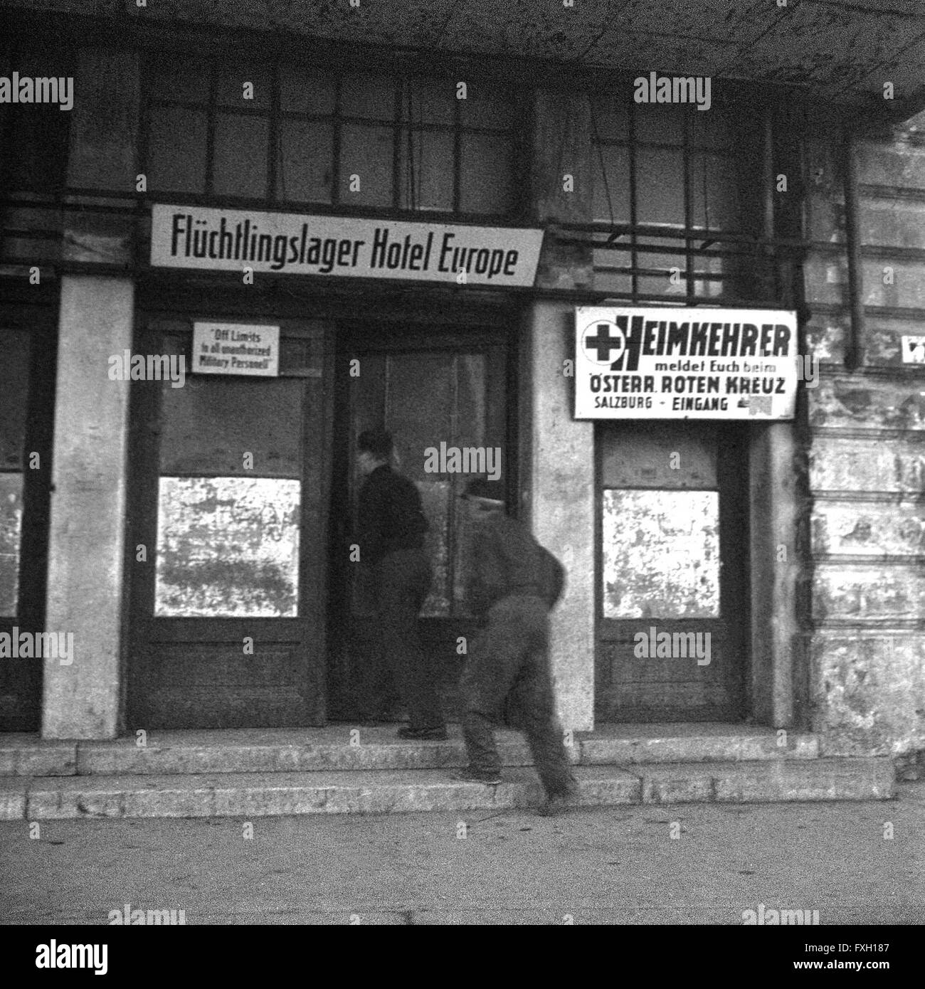 Hotel Europe Flüchtlingslager Banque D'Images