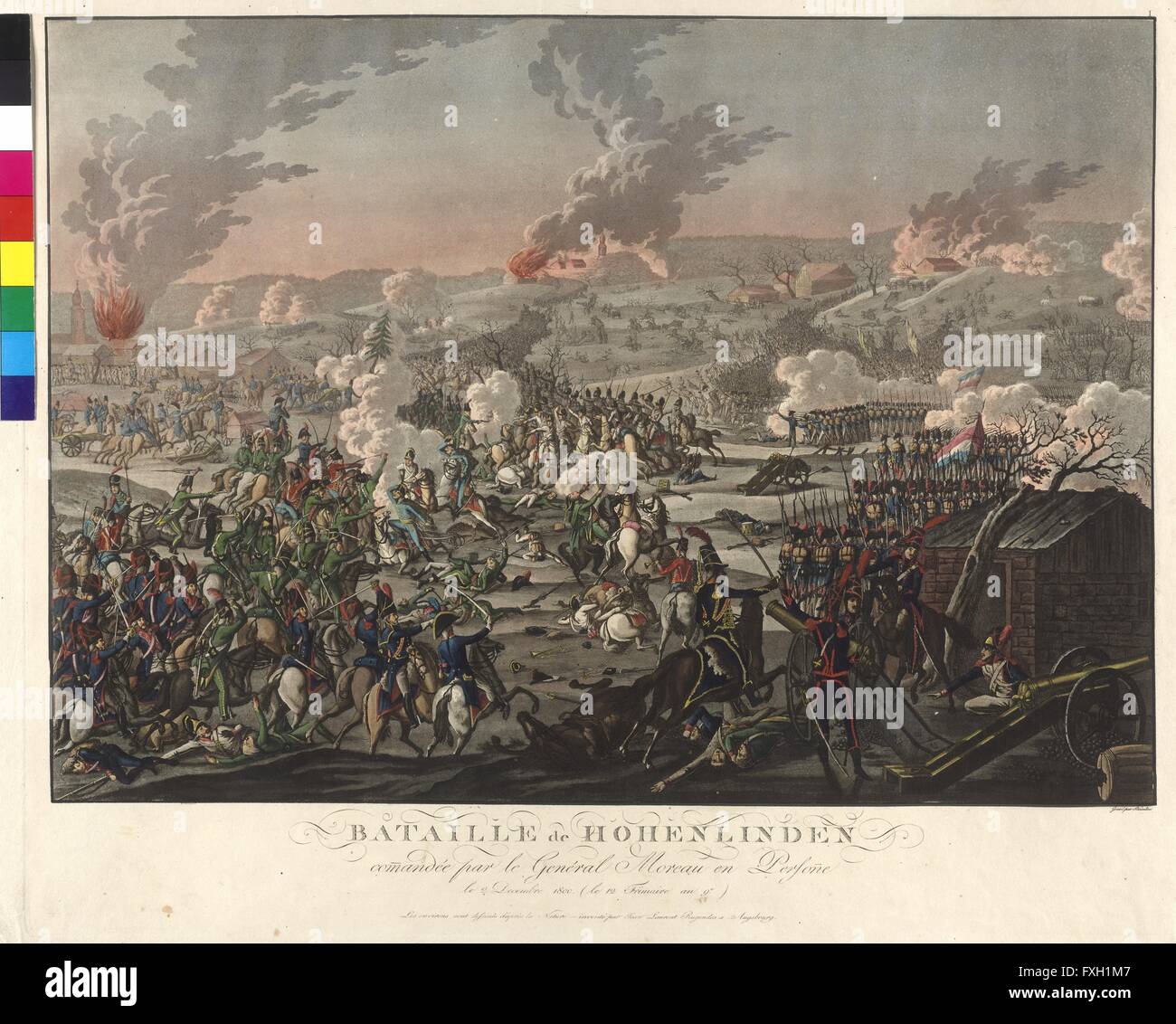 Schlacht bei Hohenlinden am 3. Dezember 1800 Banque D'Images