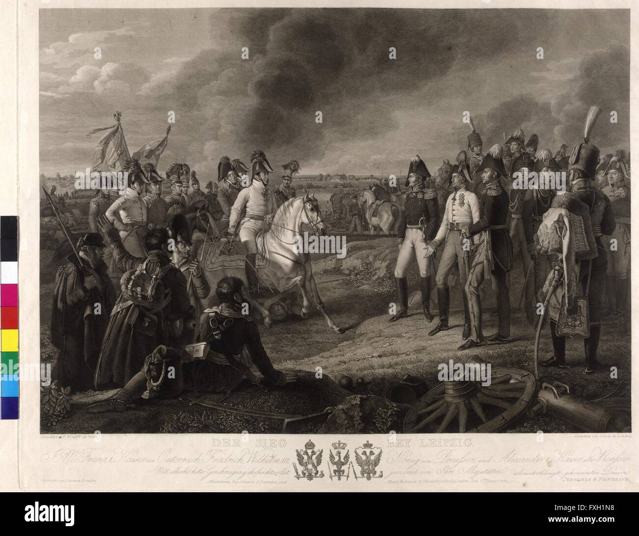 Gravure Originale 1865 – La Bataille De Leipzig – Thème Historique XIXe