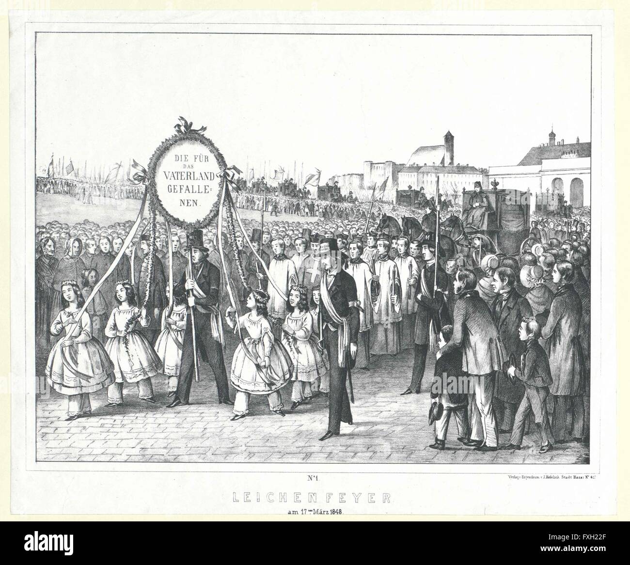 Leichenfeyer 17h 10 März 1848 Banque D'Images