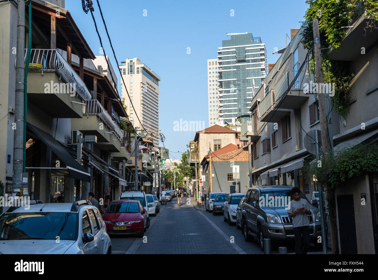 Shalom Shabazi street dans le quartier de Neve Tzedek, Tel Aviv city