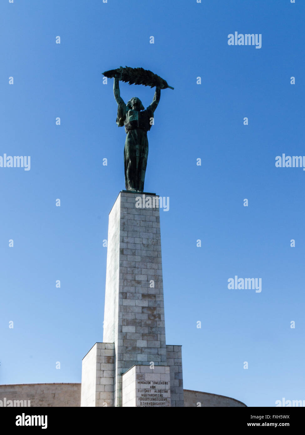 La statue de Lady Liberty sur la colline Gellert à Budapest, en Hongrie, que probablement inspiré le logo de l'Olympic Bid Banque D'Images