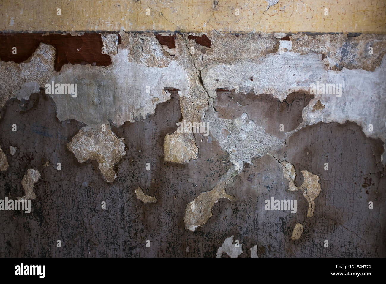 Peinture murale intérieur de cabane, par les prisonniers, à Auschwitz I camp de concentration près de Cracovie, Pologne Petite Banque D'Images