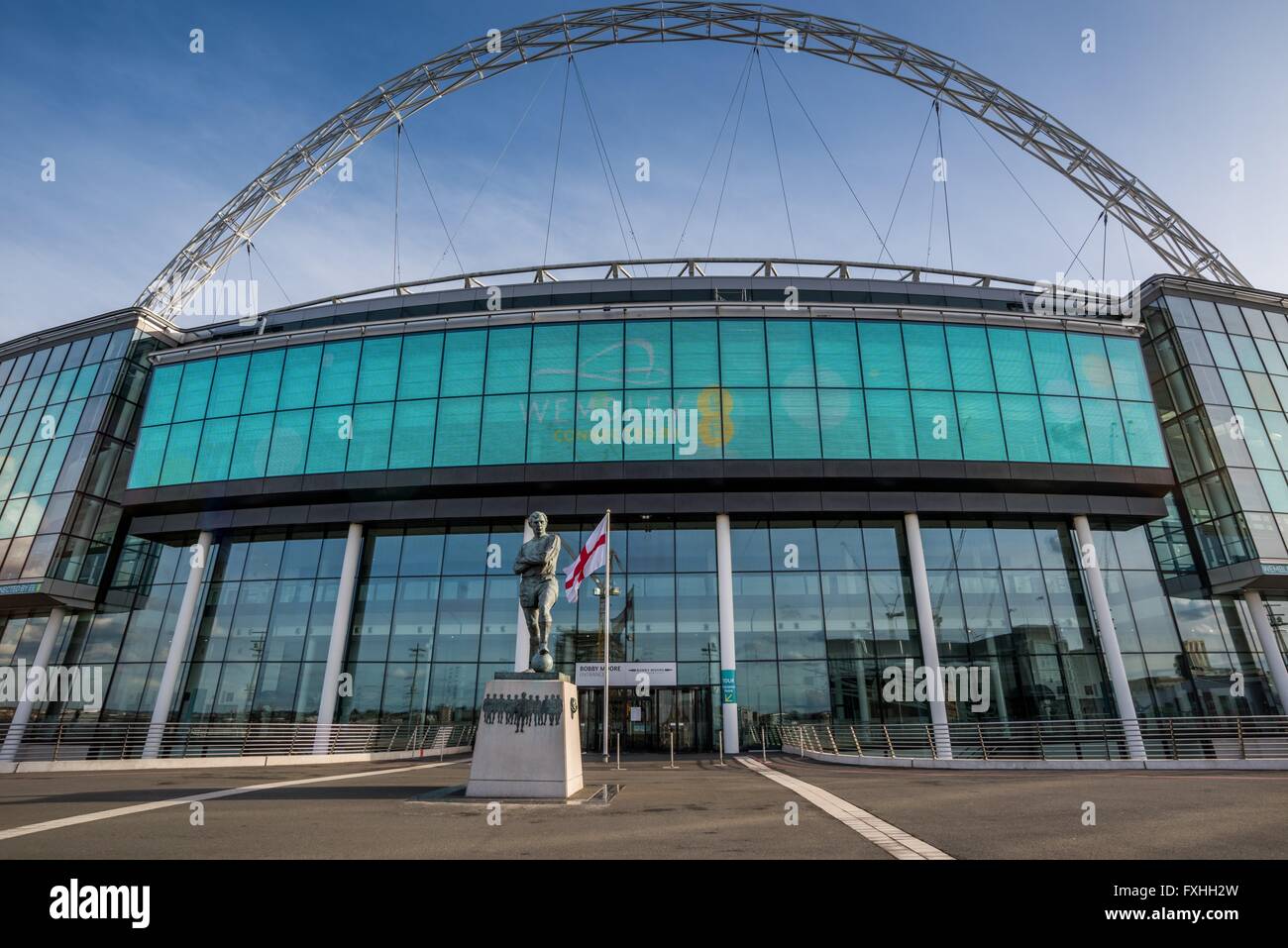 Le stade de Wembley le stade national de football à Londres Angleterre Royaume-uni Banque D'Images