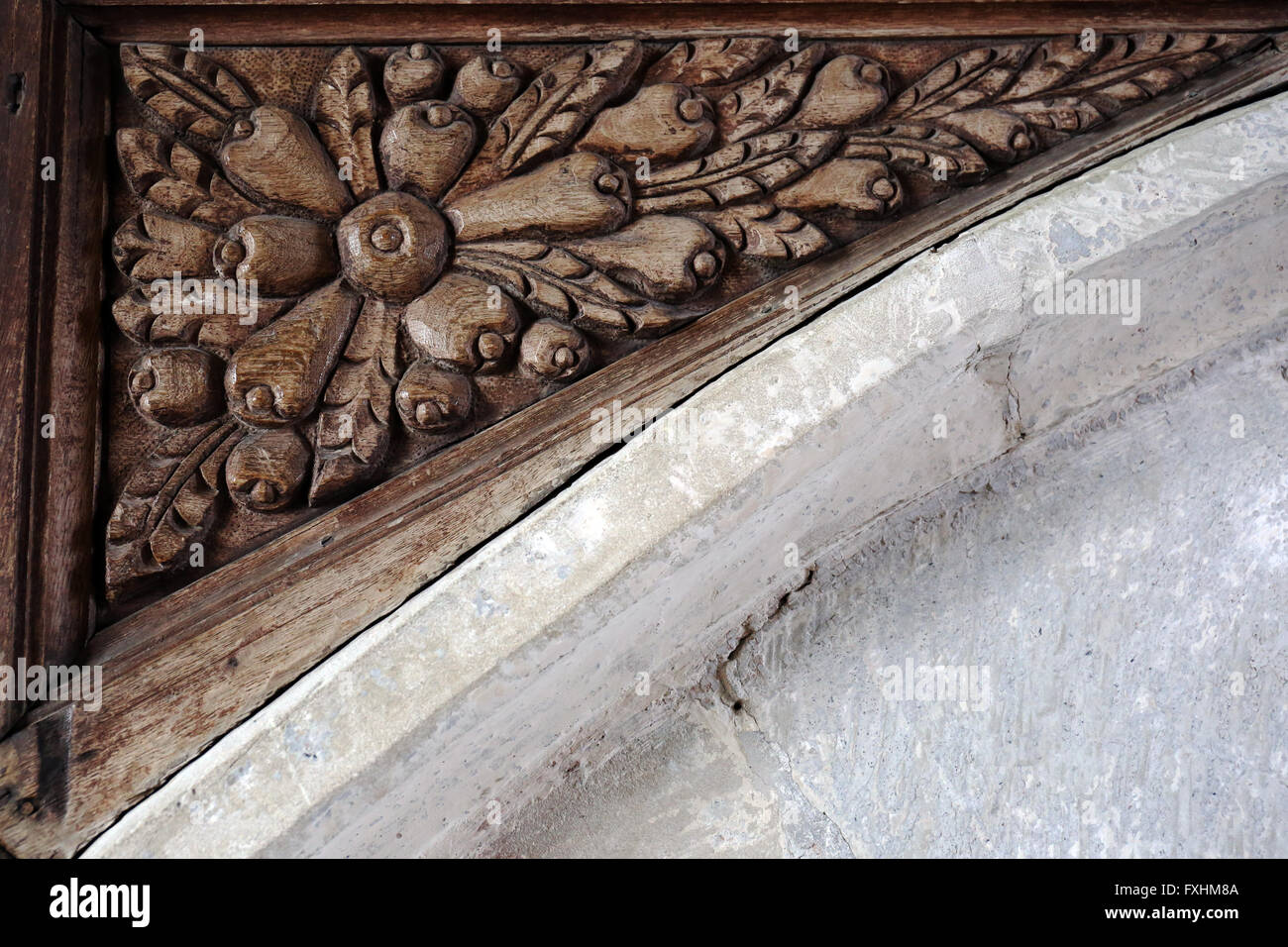 La sculpture ornée d'une cheminée plus Stoksy au château près de Ludlow Shropshire Banque D'Images