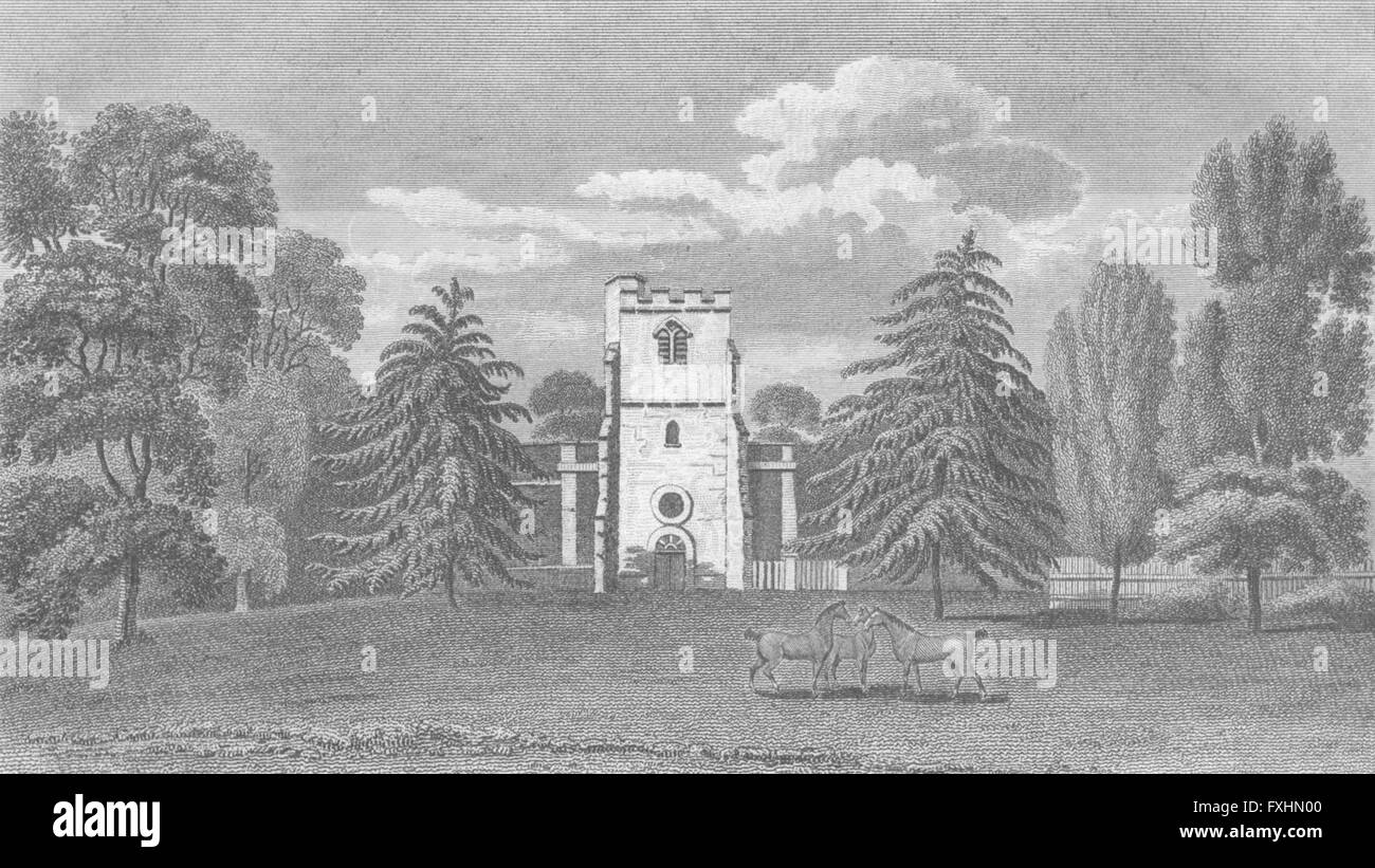 Londres : peu de Stanmore : Hughson, antique print 1805 Banque D'Images