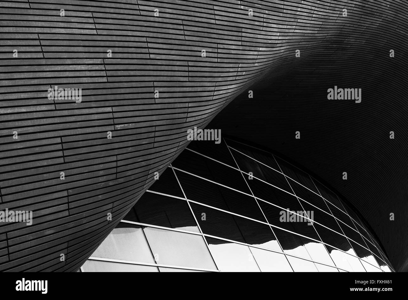 Abstrait Architecture Londres Centre aquatique Banque D'Images
