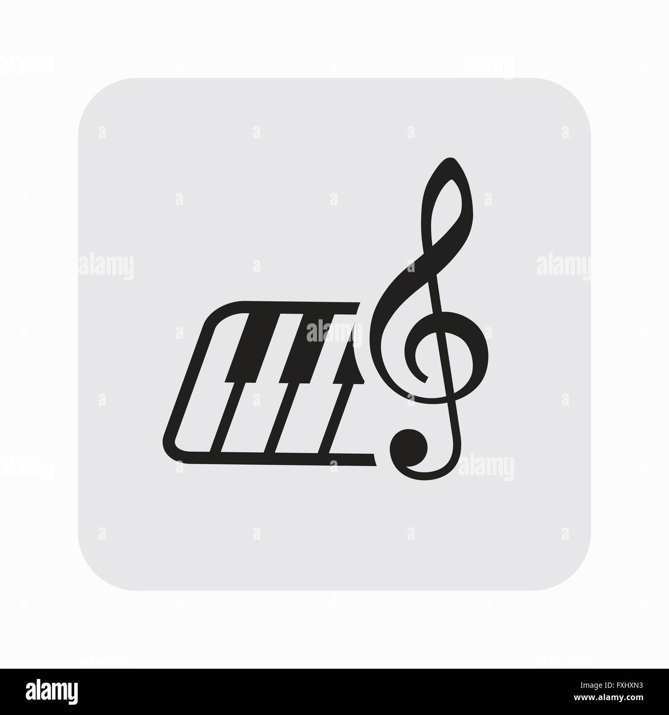 Le pictogramme de touche de musique et clavier Image Vectorielle Stock -  Alamy