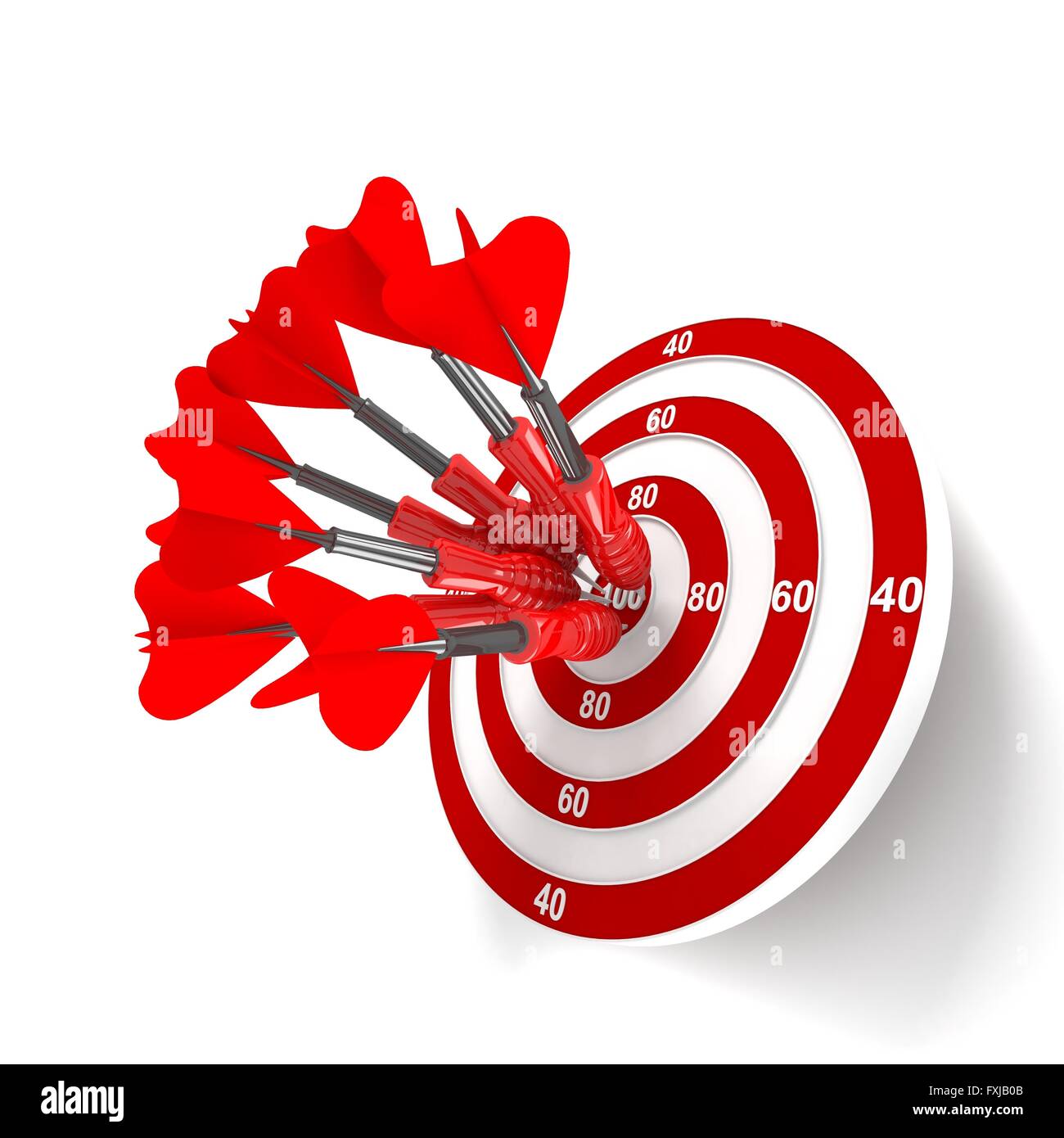 Cible. Concept de réussite. 3d illustration Banque D'Images