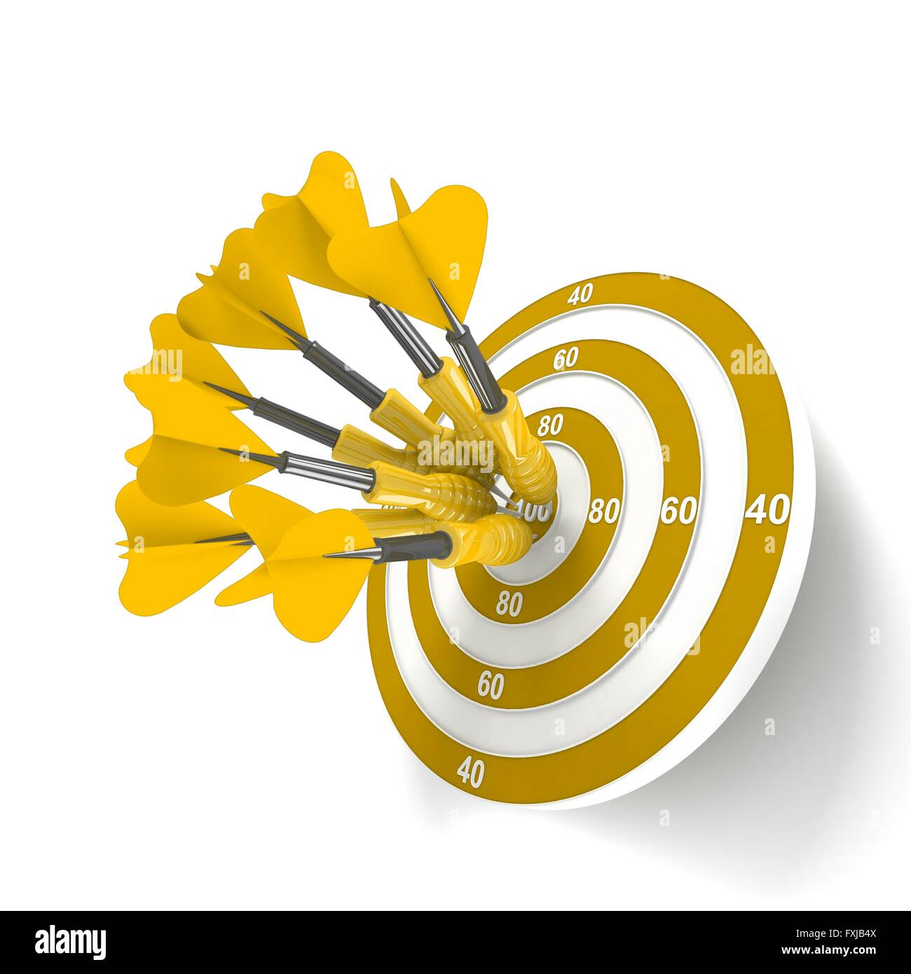 Cible. Concept de réussite. 3d illustration Banque D'Images