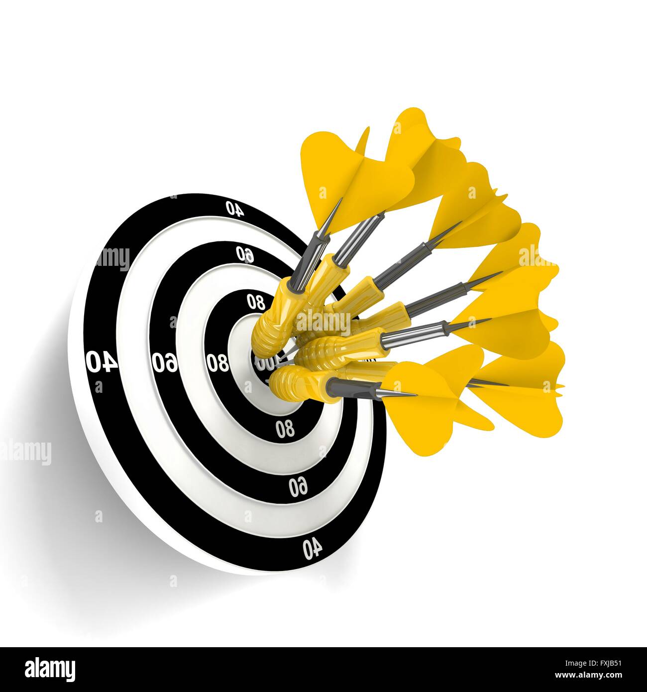 Cible. Concept de réussite. 3d illustration Banque D'Images