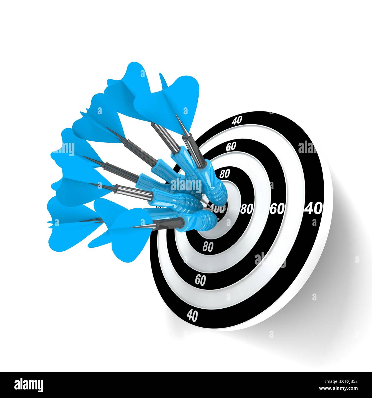 Cible. Concept de réussite. 3d illustration Banque D'Images