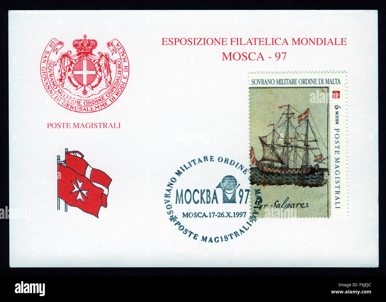 Malte,stamp,mark Post, Banque D'Images