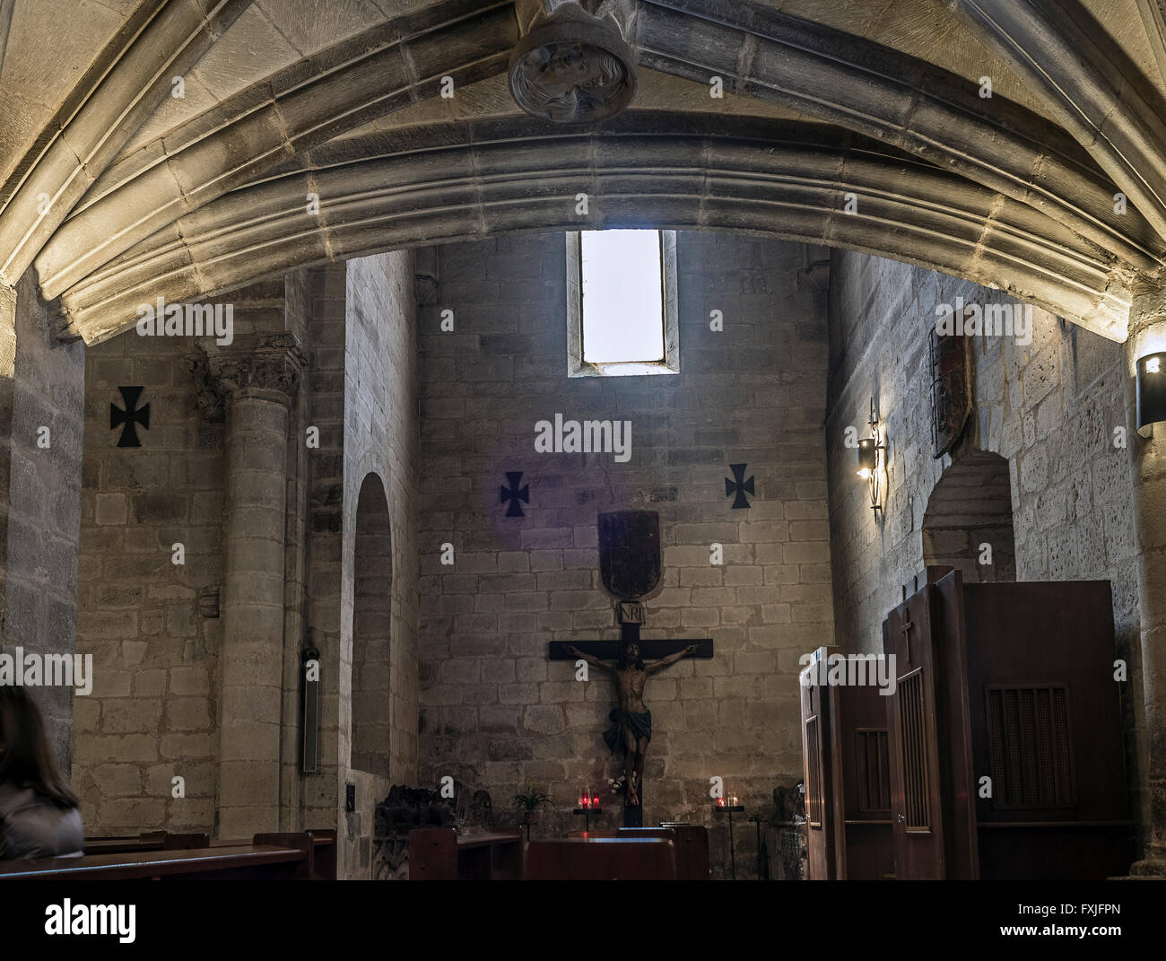 Nef de l'église de San Bartolomé à Logroño, La Rioja. L'Espagne. Banque D'Images