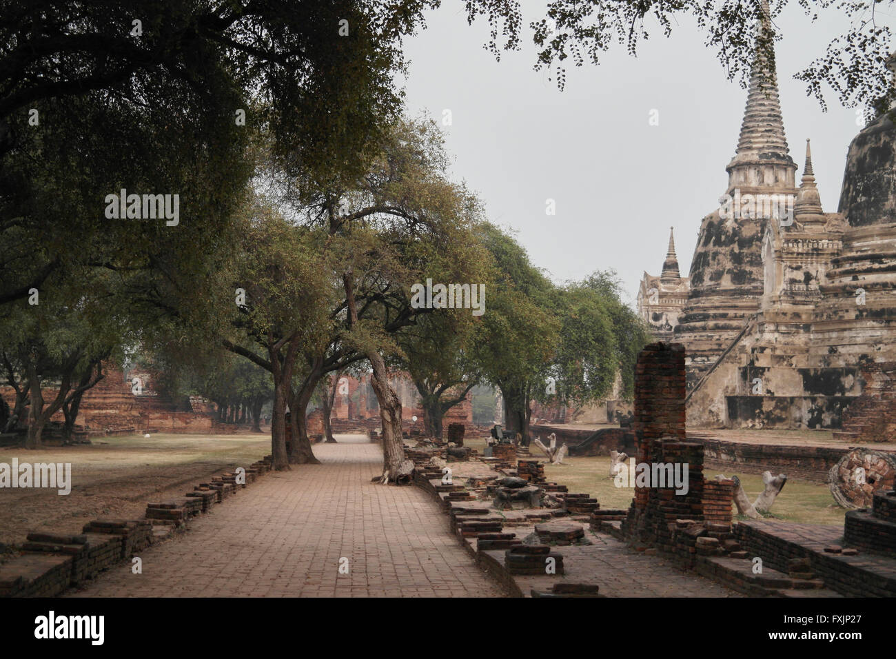 Wat Phra Si Sanphet près d'Ayutthaya - Thaïlande Banque D'Images
