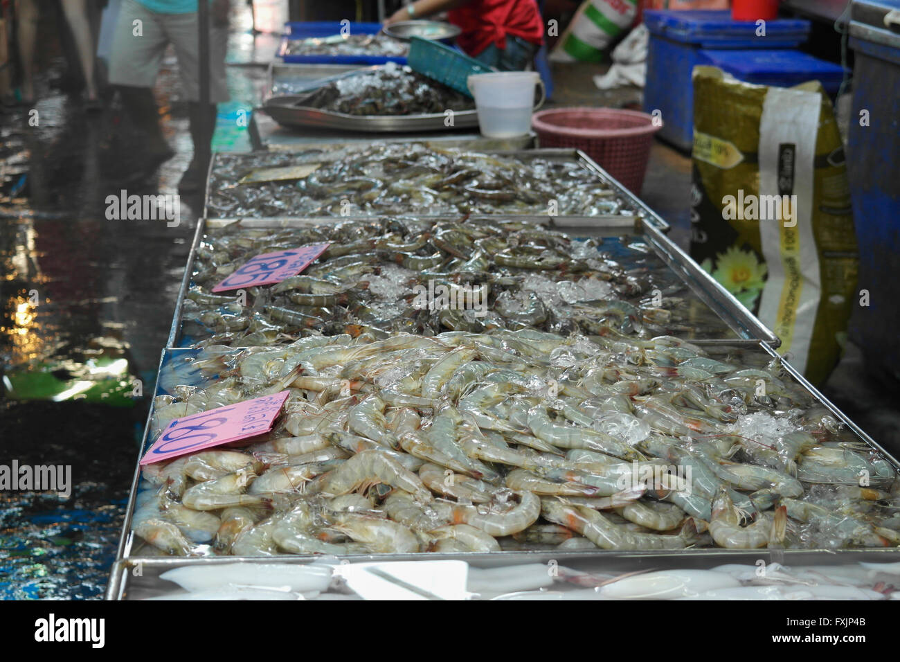 Khlong Toei marché dans le centre-ville de Bangkok - Thaïlande Banque D'Images