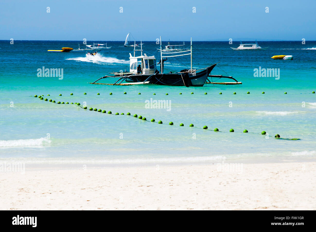 Bateau traditionnel - les îles Gili - Indonésie Banque D'Images