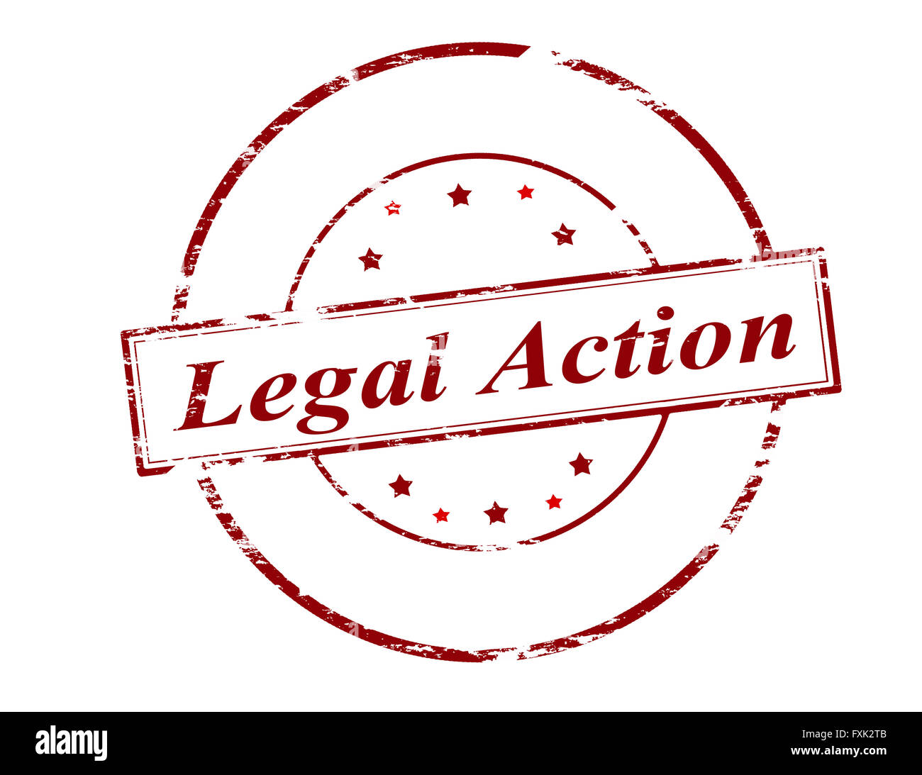 Timbres en caoutchouc avec du texte à l'intérieur d'action juridique, vector illustration Banque D'Images