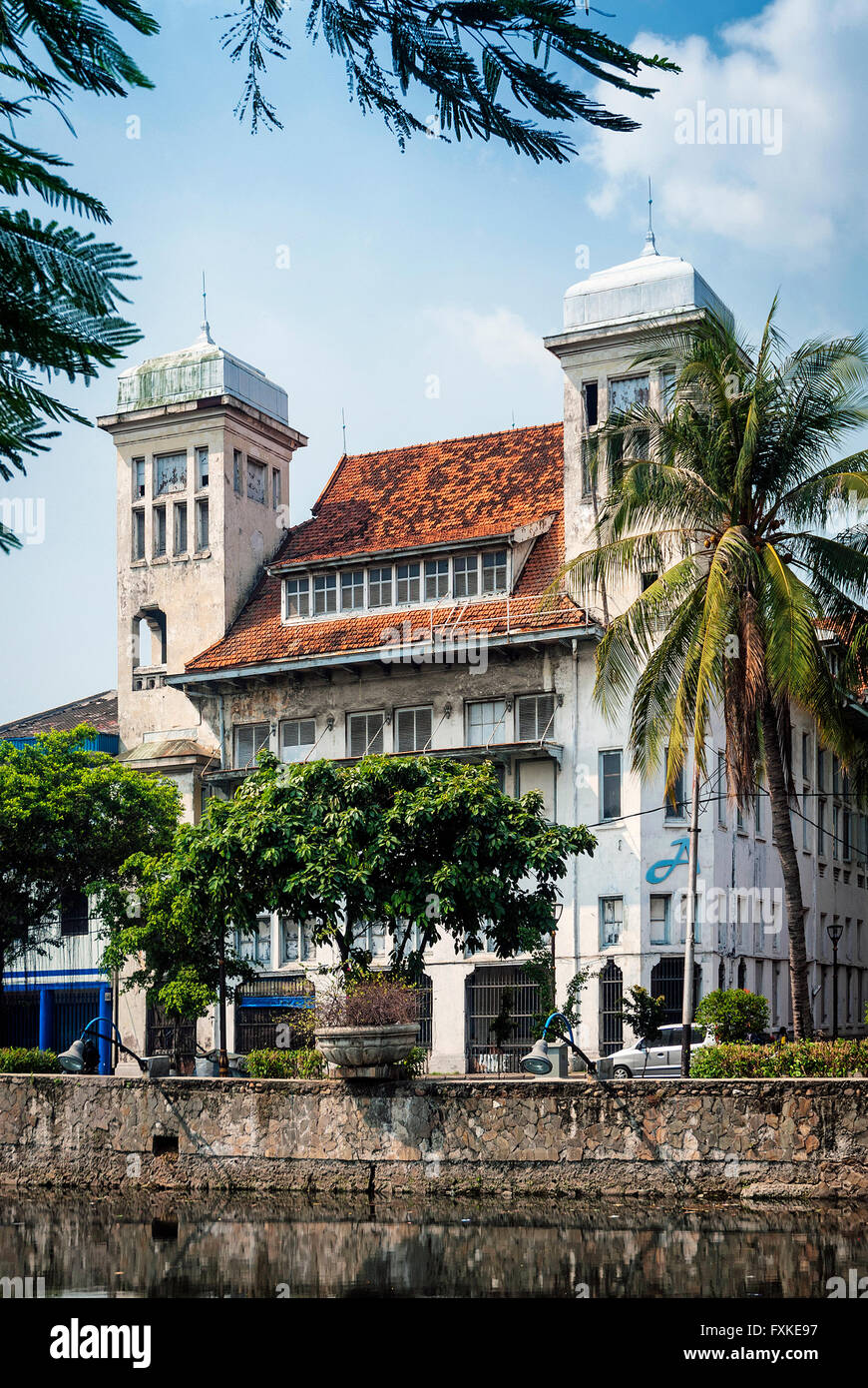 L'architecture coloniale néerlandaise dans les bâtiments de la vieille ville de Jakarta, Indonésie Banque D'Images